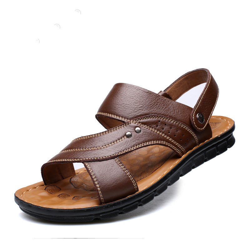 summer new men's sandals men's leather beach shoes casual men's shoes fashion slippers wholesale a generation