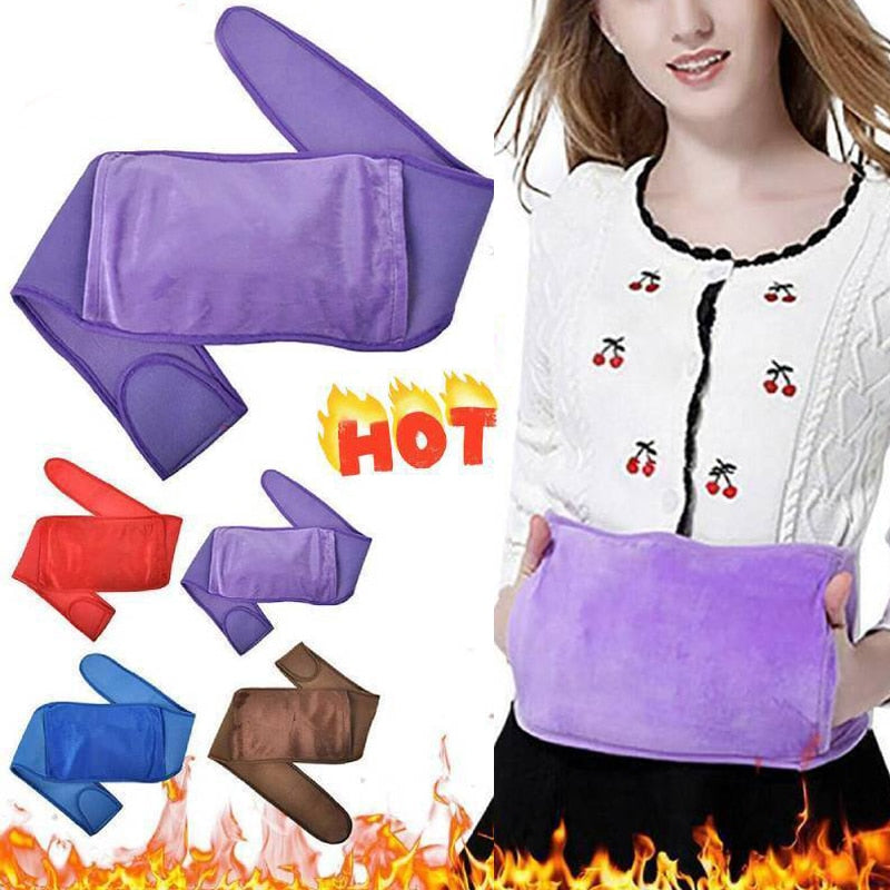 Hot Water Bag Bottle Cover Warm Uterine Belt Warmer Waist Belly Pads Menstrual Relief Period Pain Winter Water Bottle Pouch safe to use with hot water bag if needed.